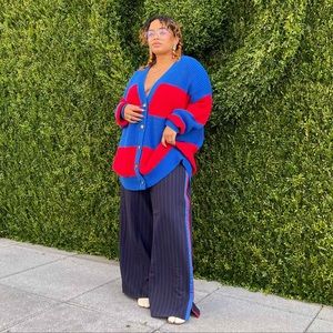La Ligne x Target Navy/Red Wide Leg Pants